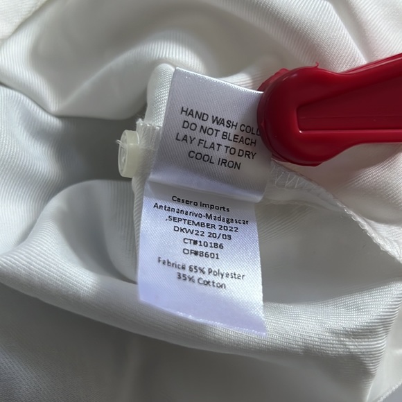 Edgehill Collection Long Sleeve Peter Pan Collar Shirt & Short Set - Picture 9 of 10